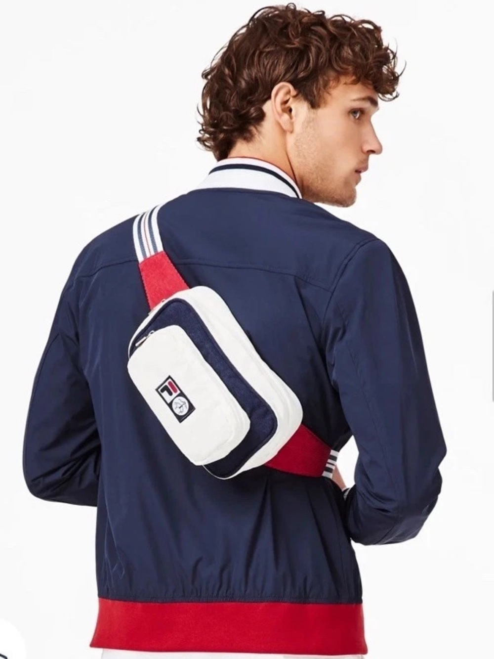 Brooks Brothers X FILA Heritage Advantage Crossbody Belt Bag OS White Sporty